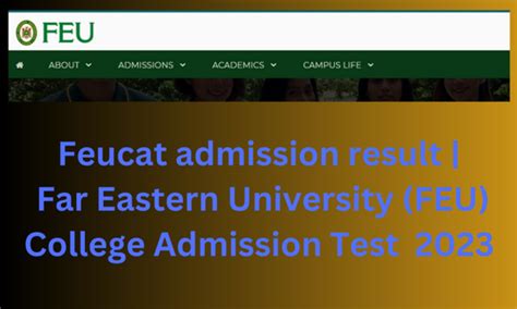 feu entrance exam|Far Eastern University.